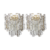 Pairs of large Kalmar wall lights, Austria, 1960s