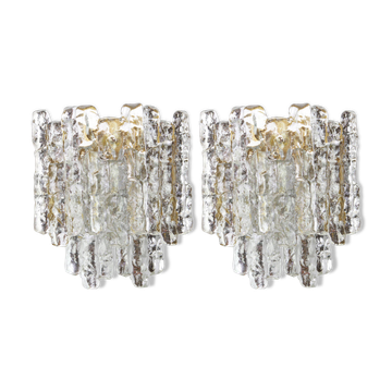 Pairs of large Kalmar wall lights, Austria, 1960s