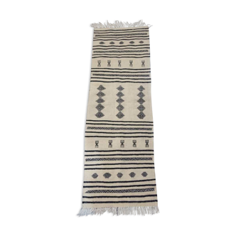 Corridor Kilim black and white handmade v