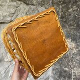 Vintage rattan bottle holder