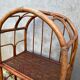 Vintage 70s rattan library
