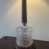 Scandinavian teak and glass lamp from the 60s