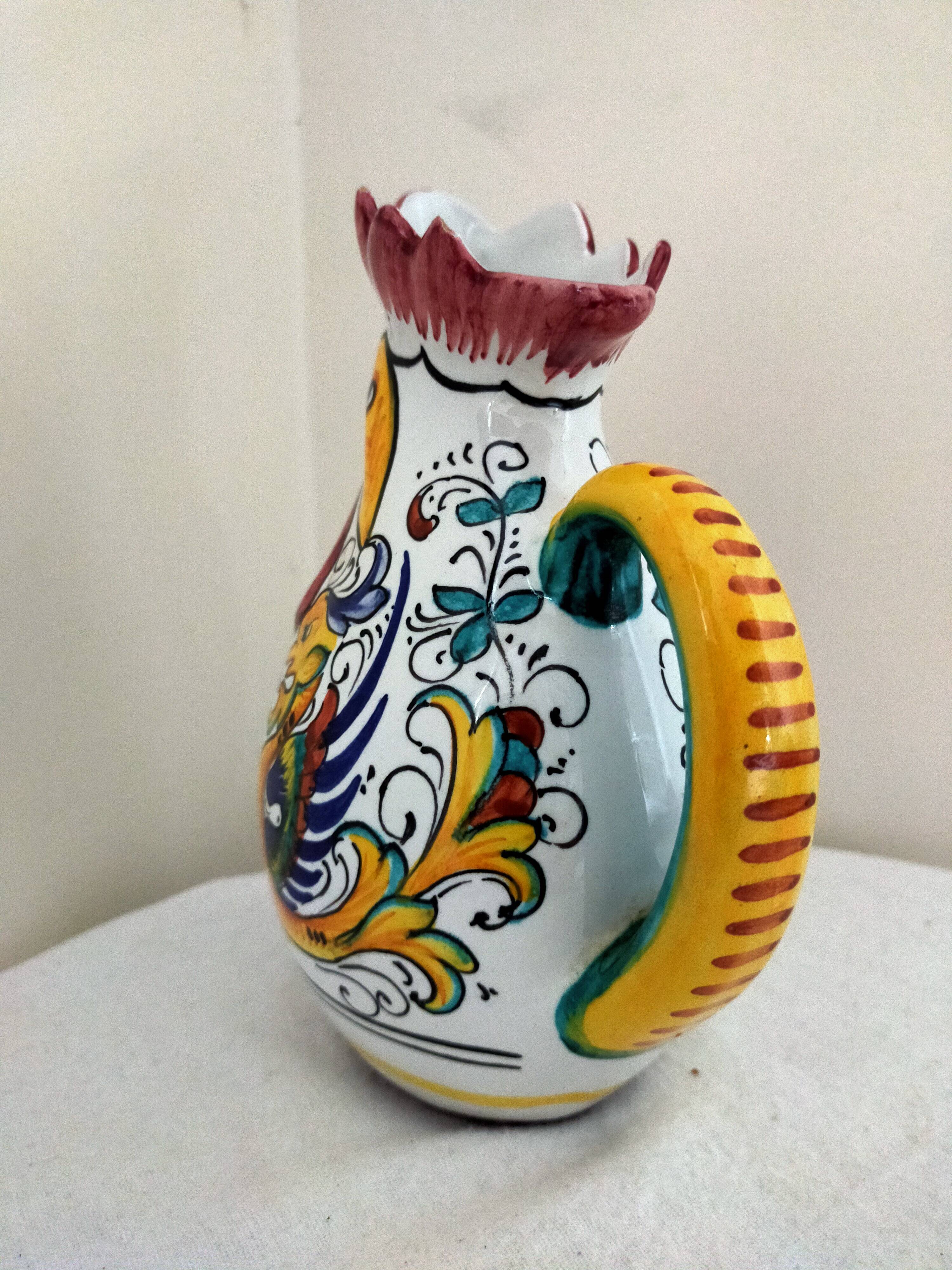Animal pitcher rooster Sberma dervta decorated and numbered