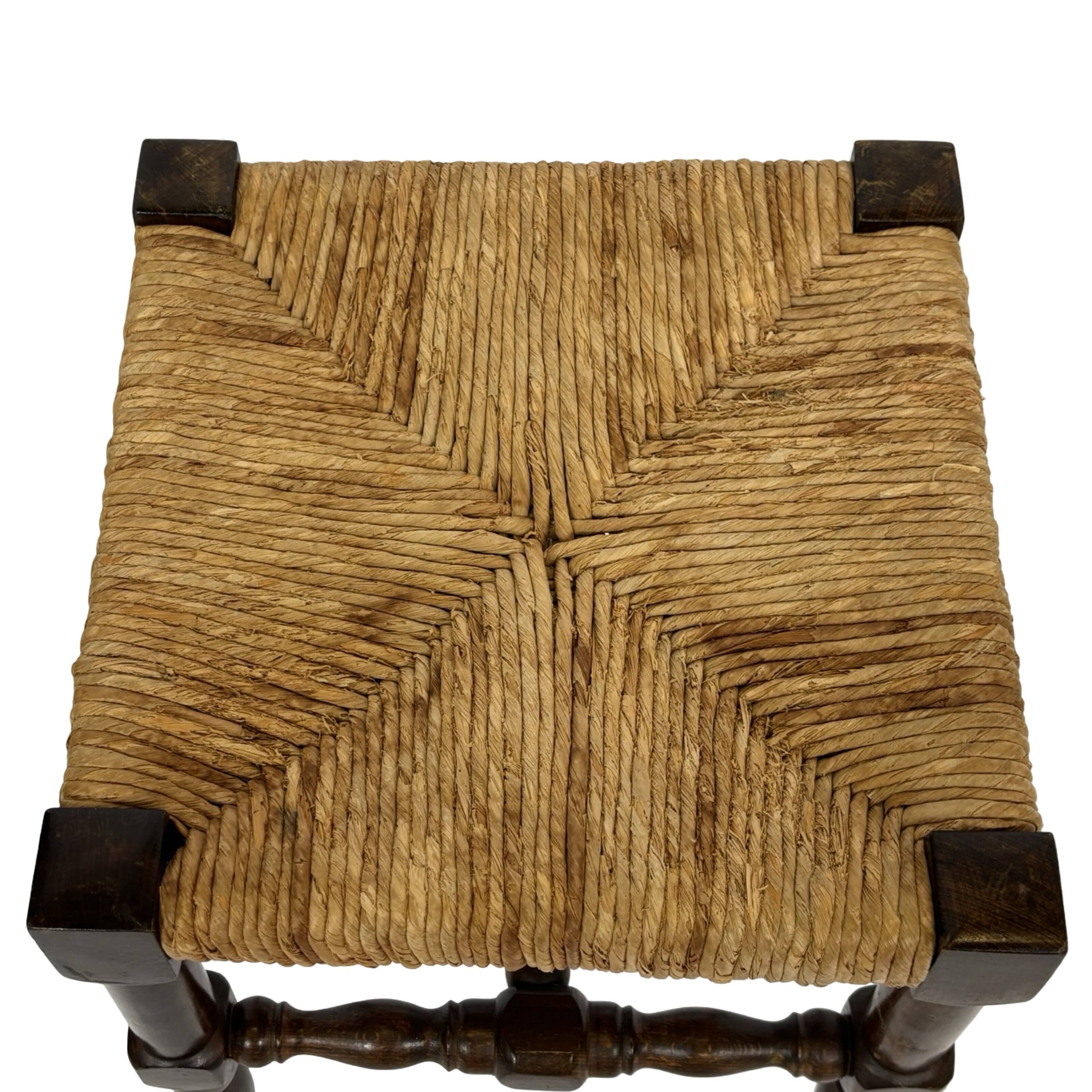 Vintage stool side table design brutalist design 60's oak