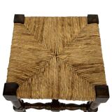 Vintage stool side table design brutalist design 60's oak