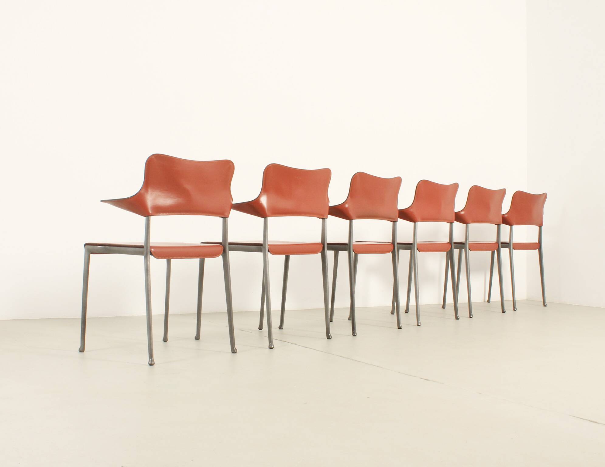 Set of six Kumo chairs by Toshiyuki Kita for Casas, Spain, 1989