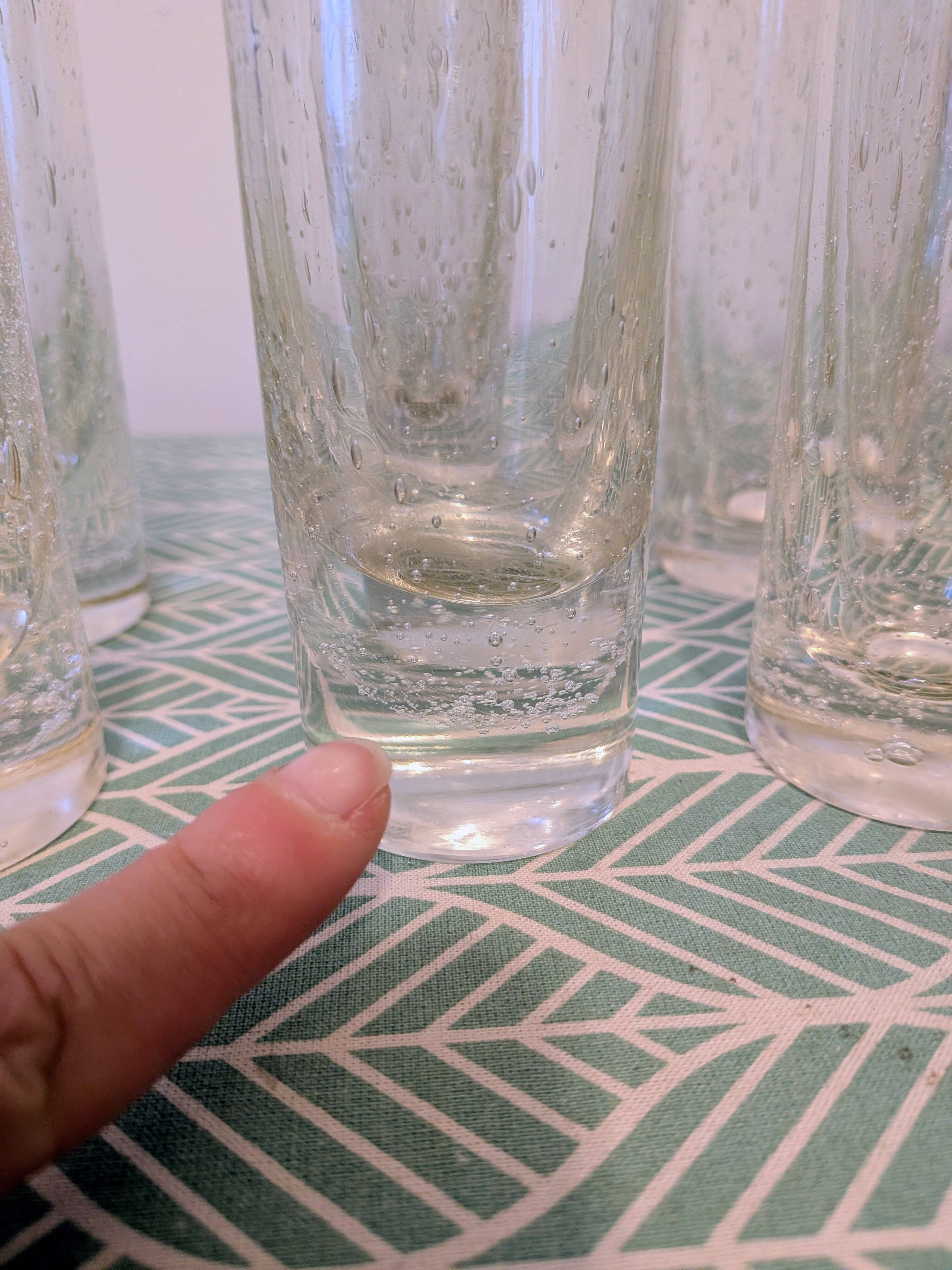 Blown glass bubble vases