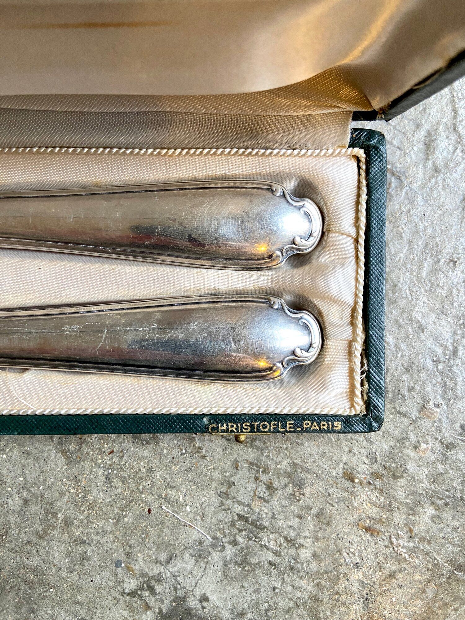 Christofle service cutlery in silver metal