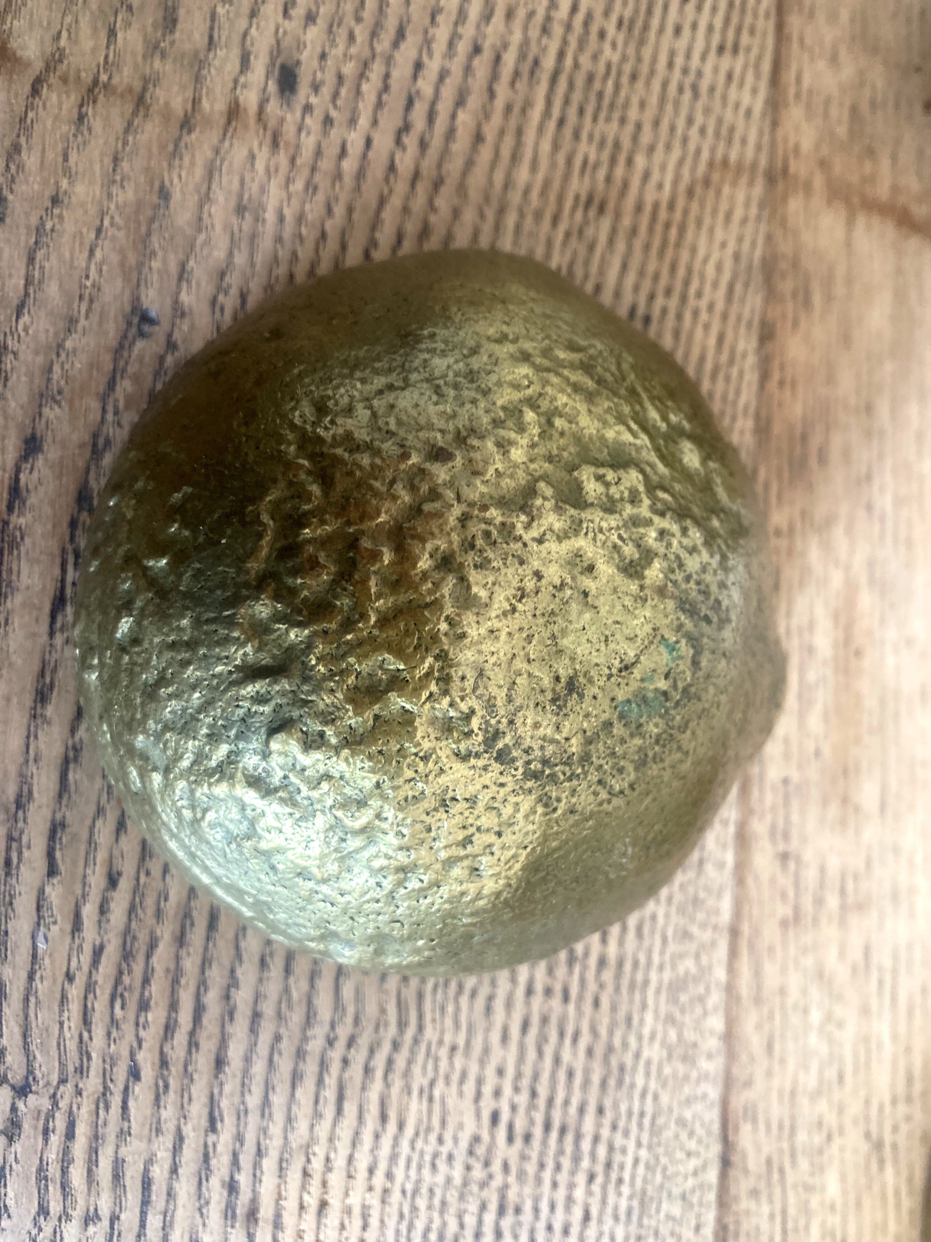 Empty bronze pocket or cup - old foundry ladle head