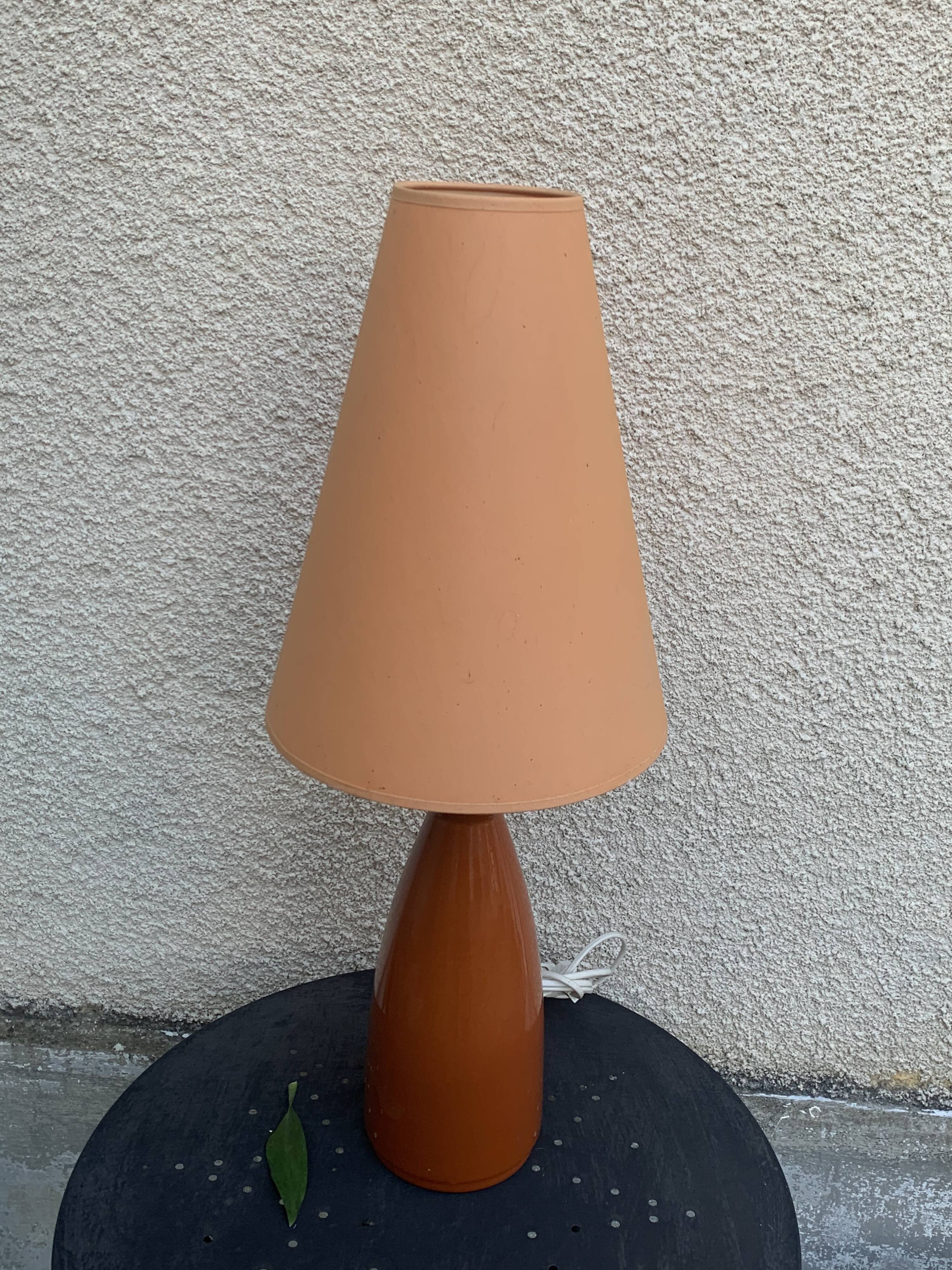 Albret lamp in ceramic glazed terracota vintage and design