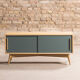 TV stand in oak latte with 2 storage spaces
