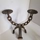 Pair of Brutalist Candelabra Candle Holders from the 60s 70s
