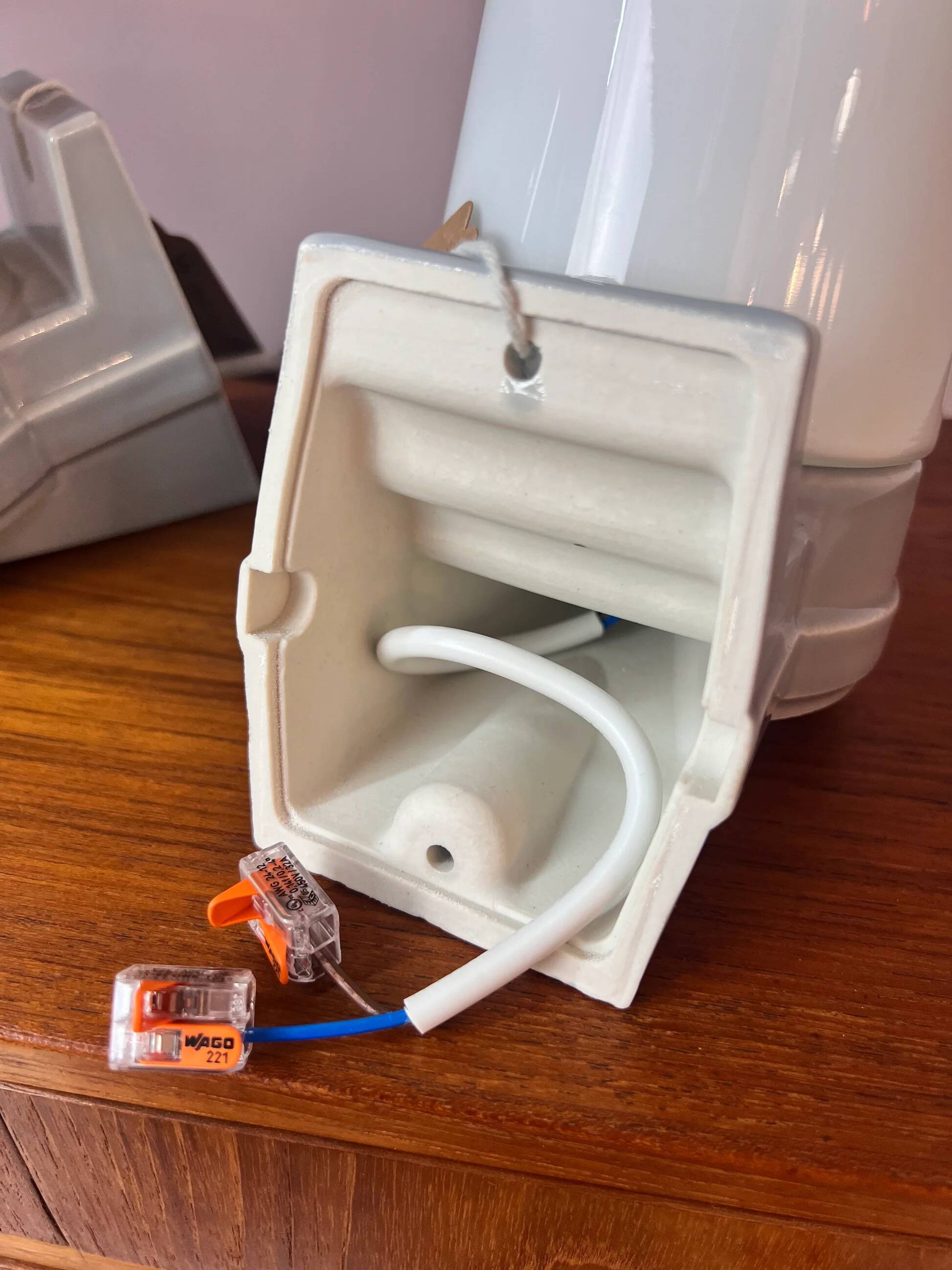 Set: 2x Wall Lamp Model 6070 light grey Sigvard Bernadotte for Ifö