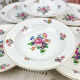 6 hollow plates iron earth salins model "anny" floral pattern