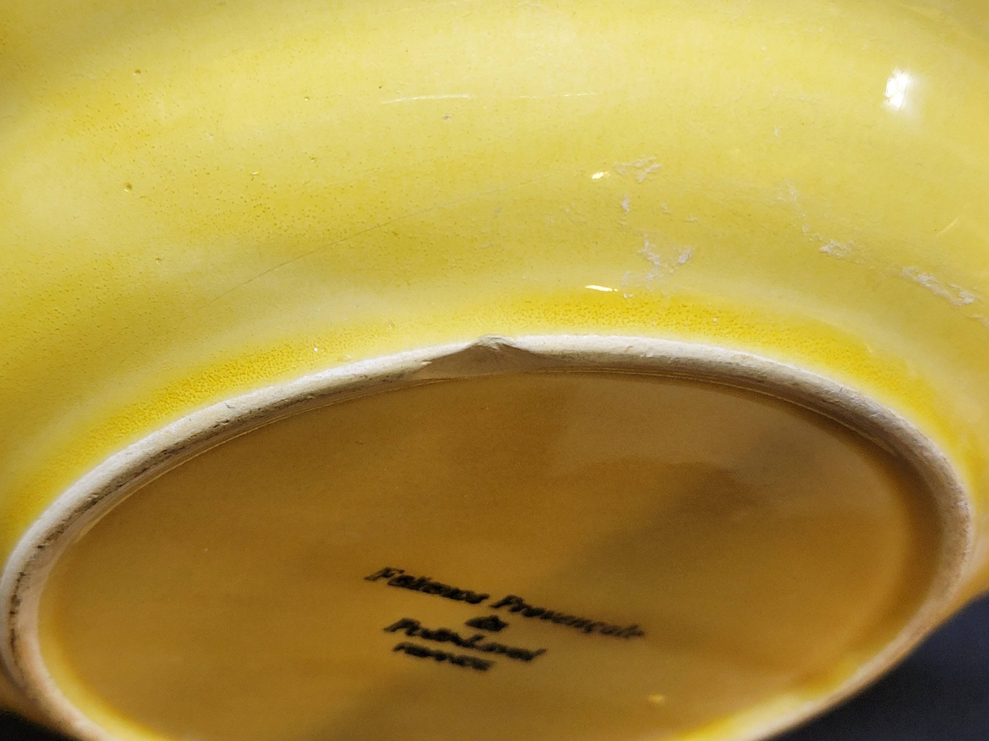 Provençal earthenware by Poet Laval France Vintage Deep Plate