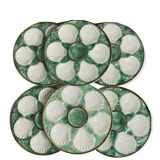 Assiettes à huîtres en barbotine