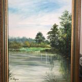 Landscape painting signed by Denise Legrix