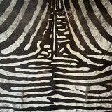 Genuine zebra print skin rug