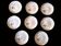Set of 8 vintage dessert plates in porcelain – Wheat Ear pattern