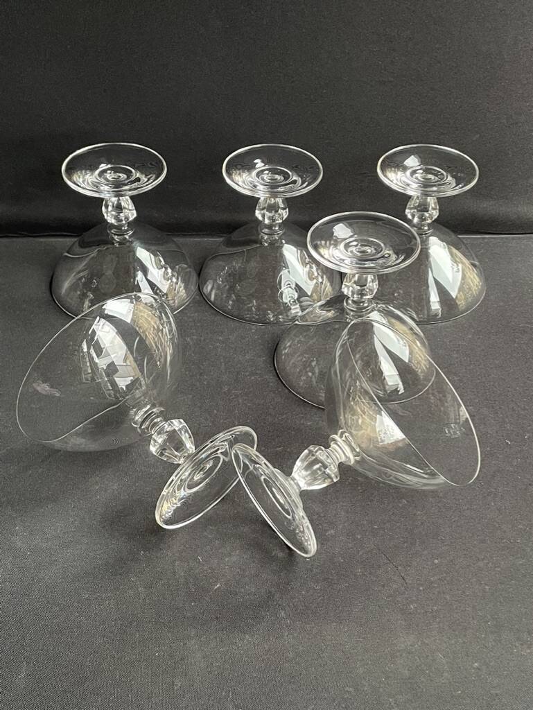 6 coupes à champagne – cristal uni taillé