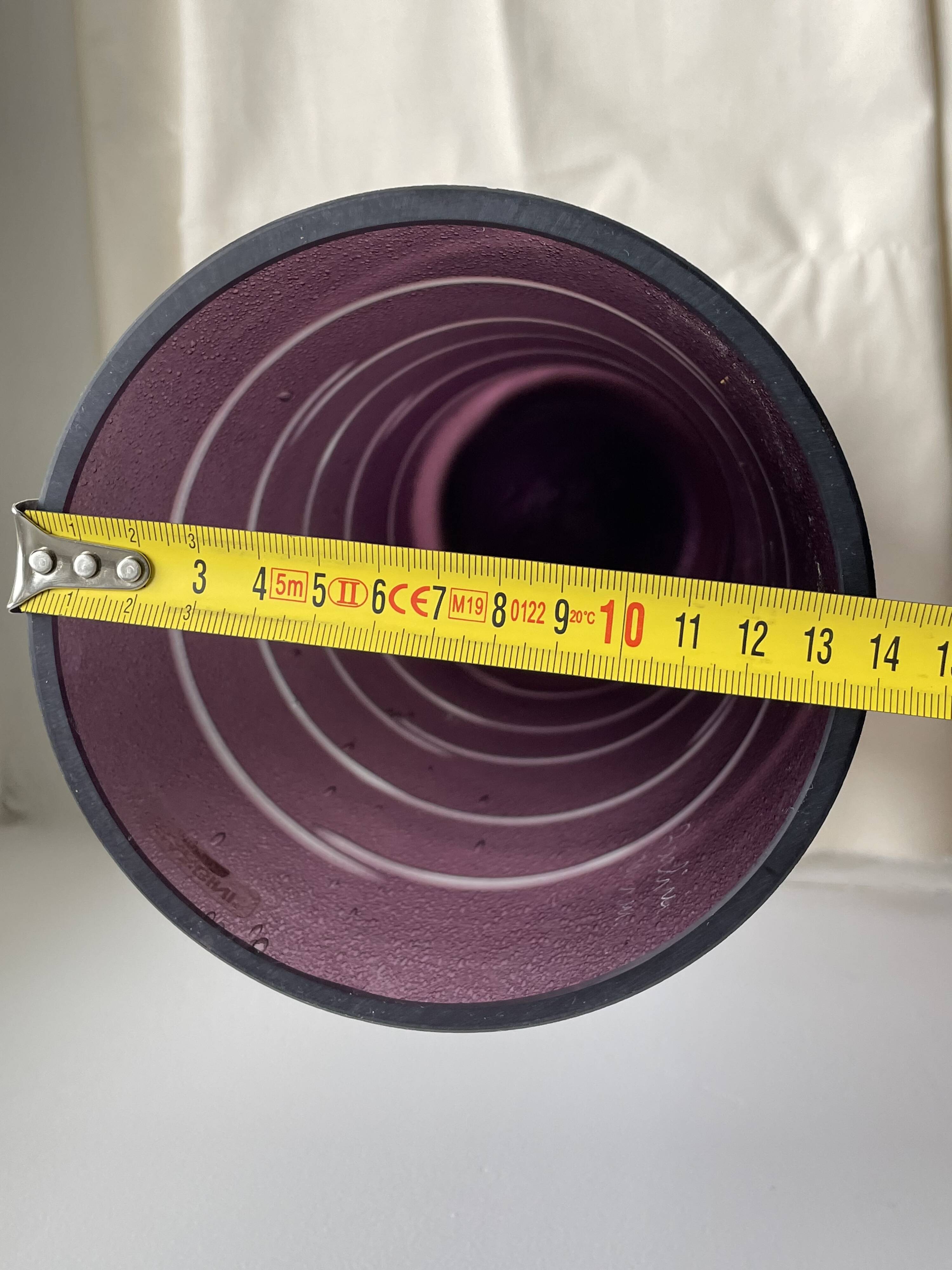 Barbini Murano Purple Vase - Vintage Signed