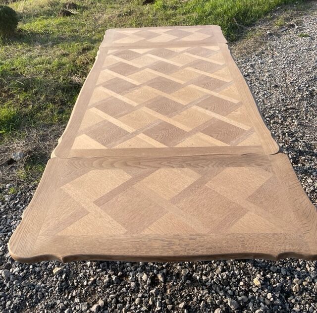 Louis XV style table in oak 1950s/60s