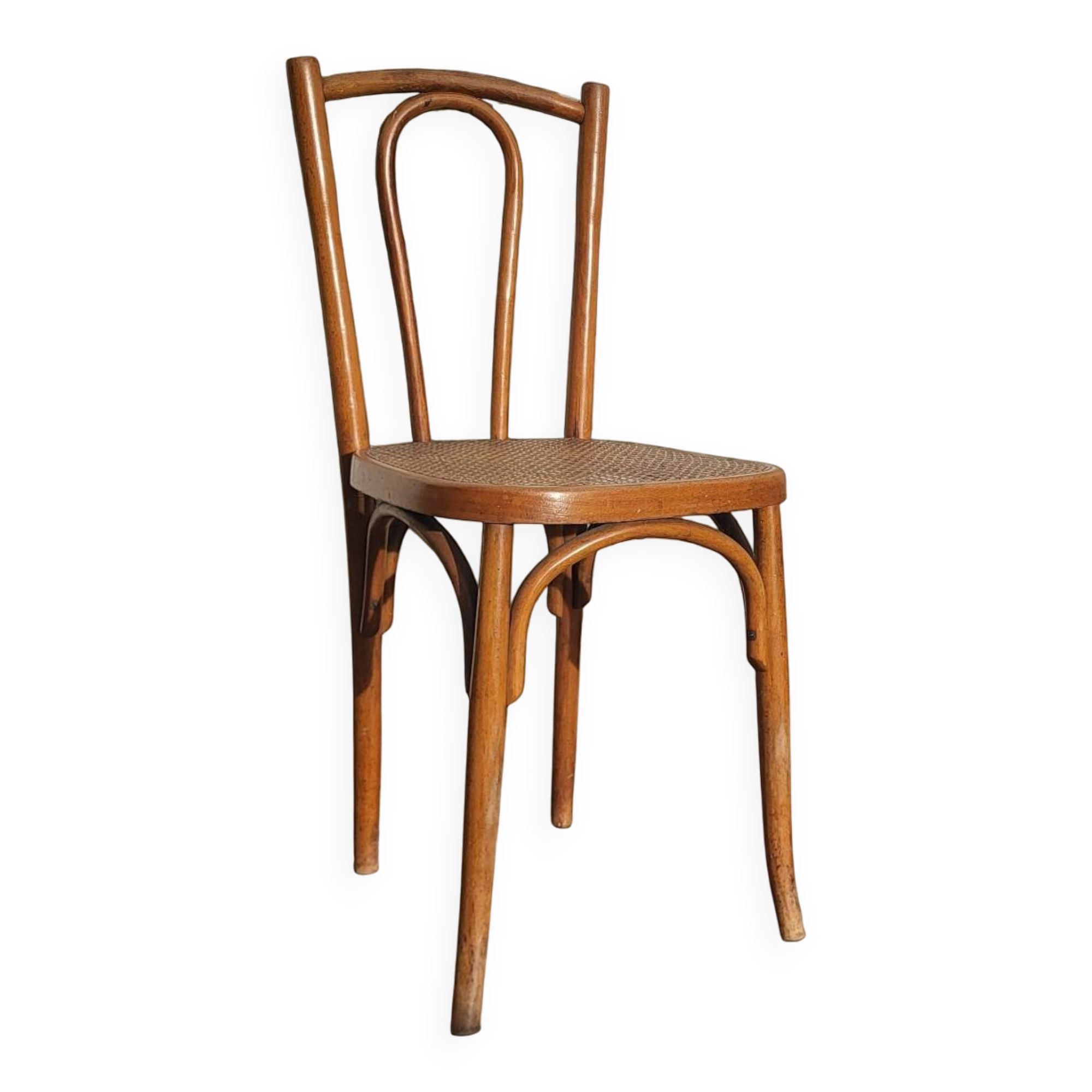 Chaise Bistrot Rotin en bois courbé