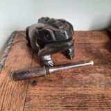 Wooden musical frog