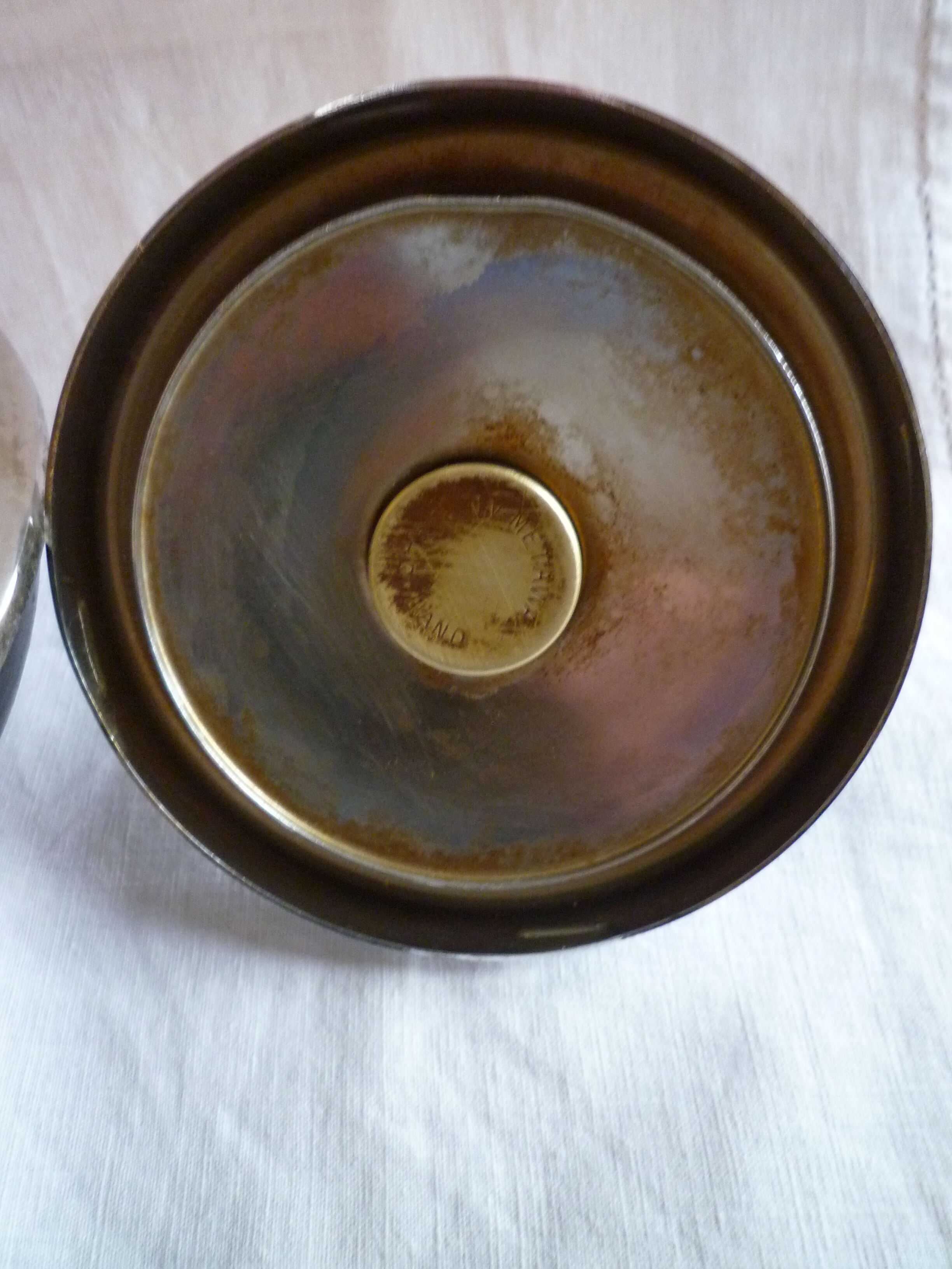 Stainless ashtray on foot tumblesbuto design 50s - 60s