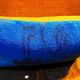 Vintage Wool Lumbar Pillow, Geometric Tribal Navy Cushion 12x20