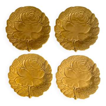 4 ceramic flat plates Barbotine