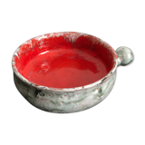 Caquelon, ceramic pan signed Arlette Rioux Juan