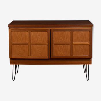 Restored Teak 1960s Retro Nathan Squares Sideboard TV Cabinet On Hairpin Legs