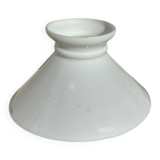 Old white abat-jour in opaline