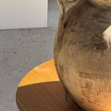 Petrified wood catchall or dish in light grey with rings D27x25 -3320