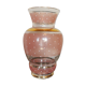 Vase vintage rose, doré et plumetis blanc