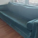 Sofa bed 3 places velvet green