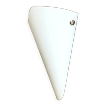 White  glass conical wall sconce lamp