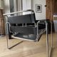 Lot de 2 Fauteuils cuir noir inspiration Wassily