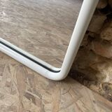 White tubular metal frame mirror