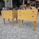 Pair of Scandinavian oak bedside tables from the 1960s.