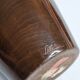 Decorative vase in turned and carved wood, signed "C. Léal", 30 cm