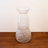 Art deco vase in molded pressed glass