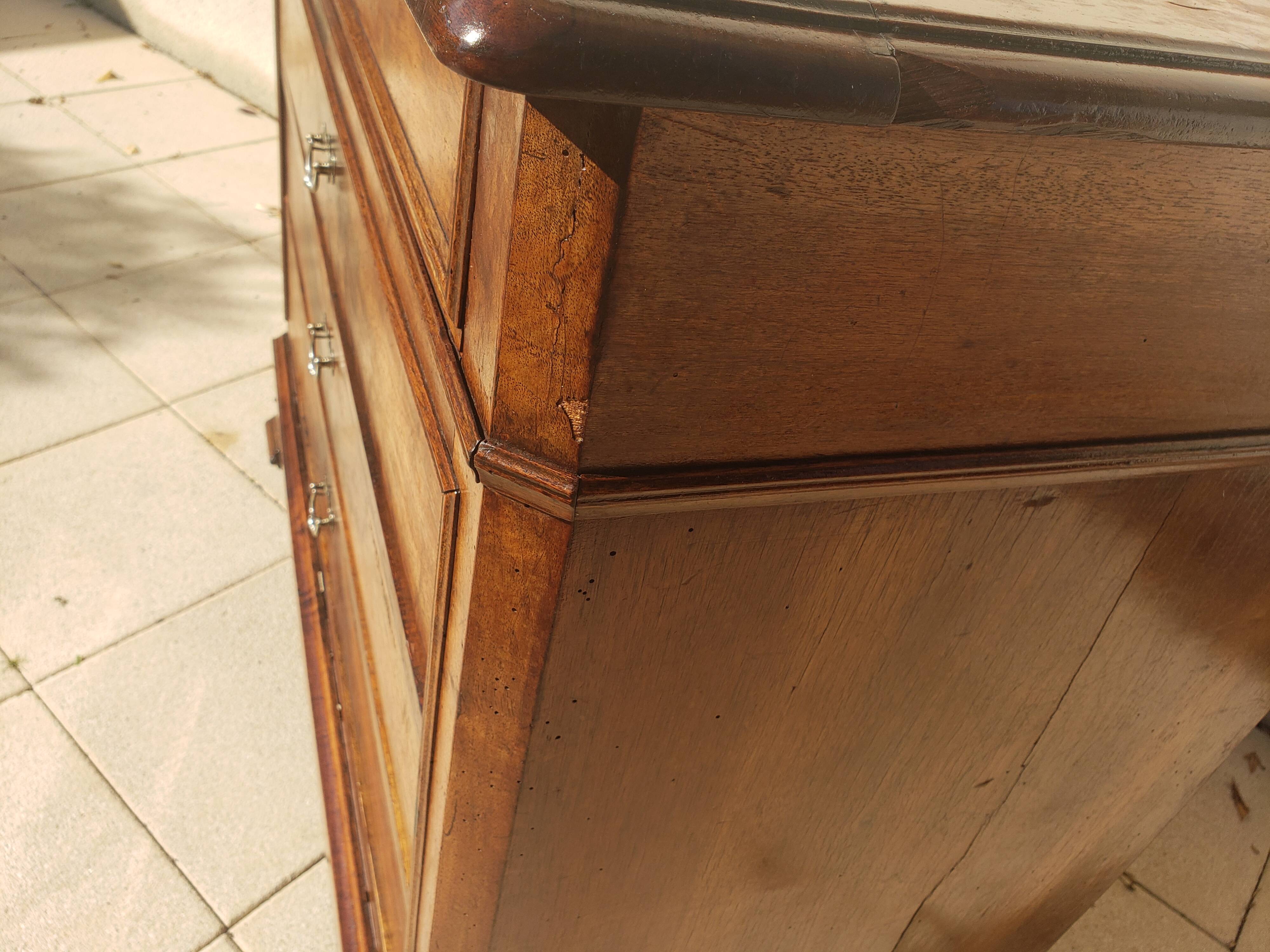 Antique Louis Philippe walnut chest of drawers