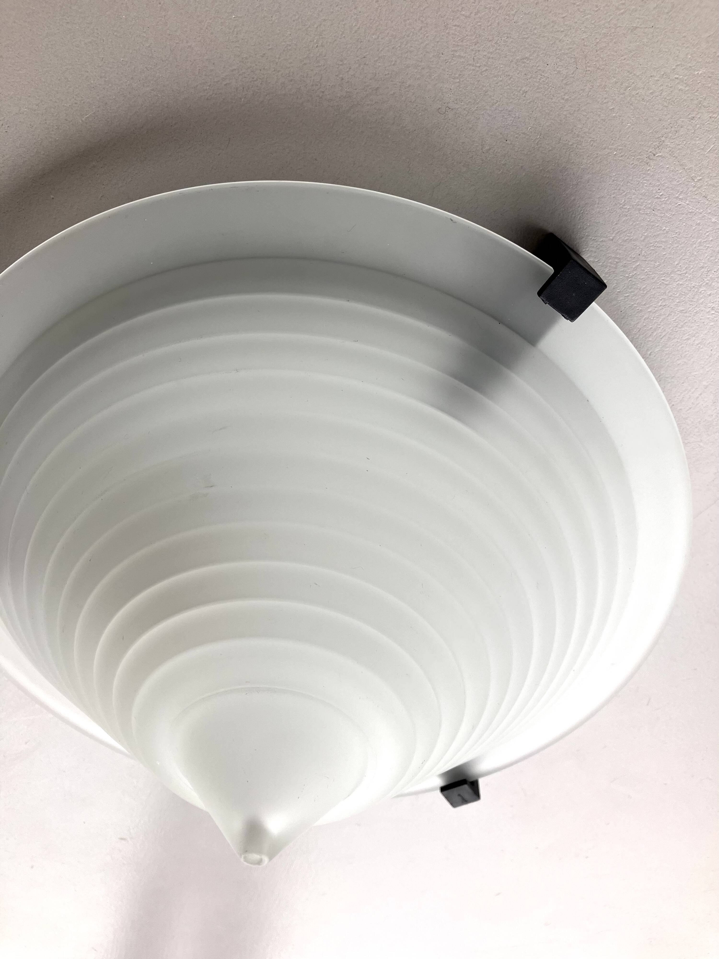 IKEA vintage ceiling light from the 80s in frosted glass, Memphis style.