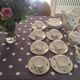 Vintage porcelain coffee service – Rose and gold decoration – 17 pieces