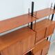 Mid century modular blonde teak bookcase 1960s