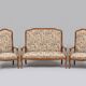 Salon style Louis XV complet en bois massif – Canapé + 2 fauteuils - très bon état