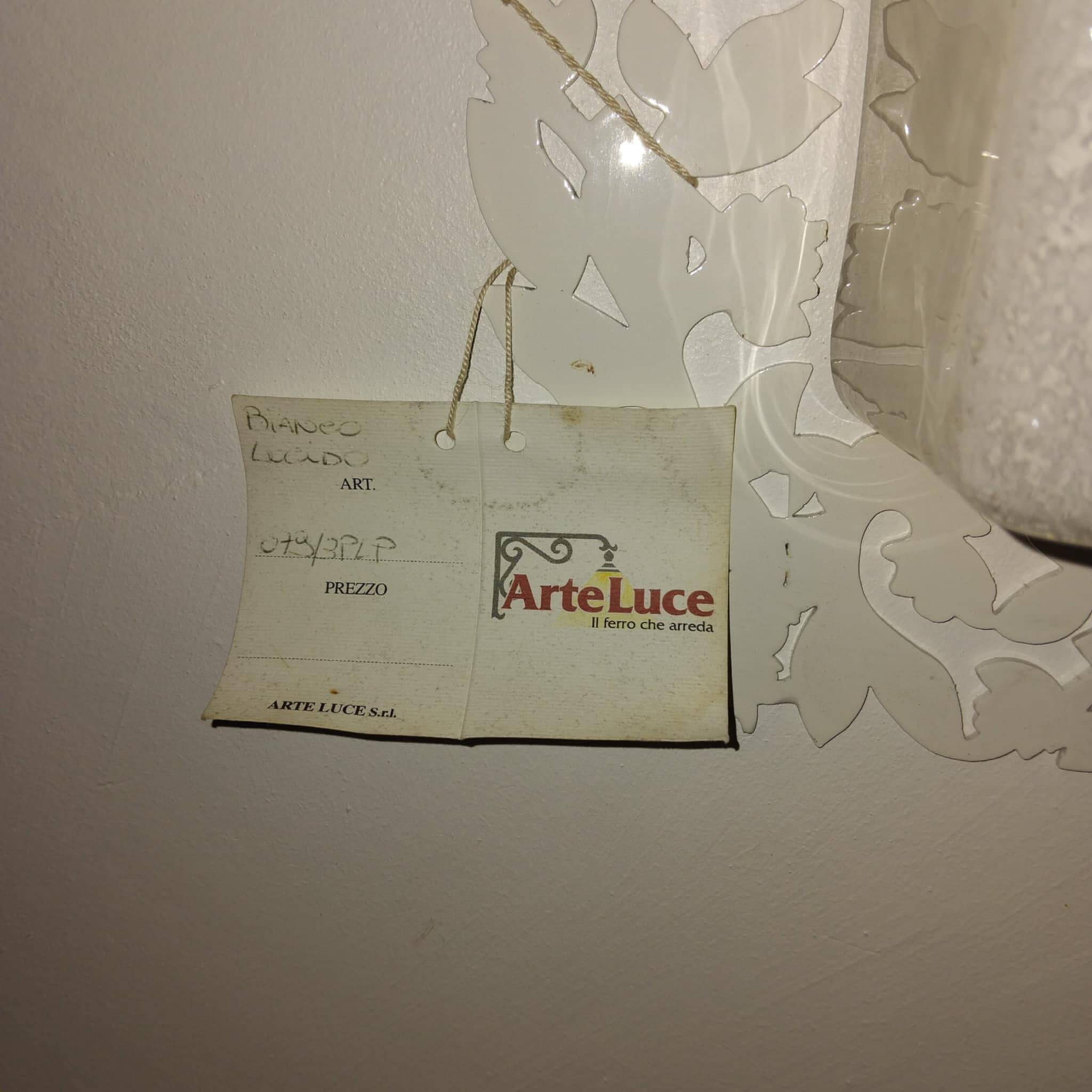 ARTELUCE applique murale carrée en verre de Murano et métal années 70/80