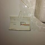 ARTELUCE applique murale carrée en verre de Murano et métal années 70/80